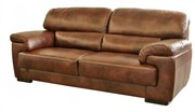 Набор мебели Онтарио (диван +два кресла), кожа темно коричневая с